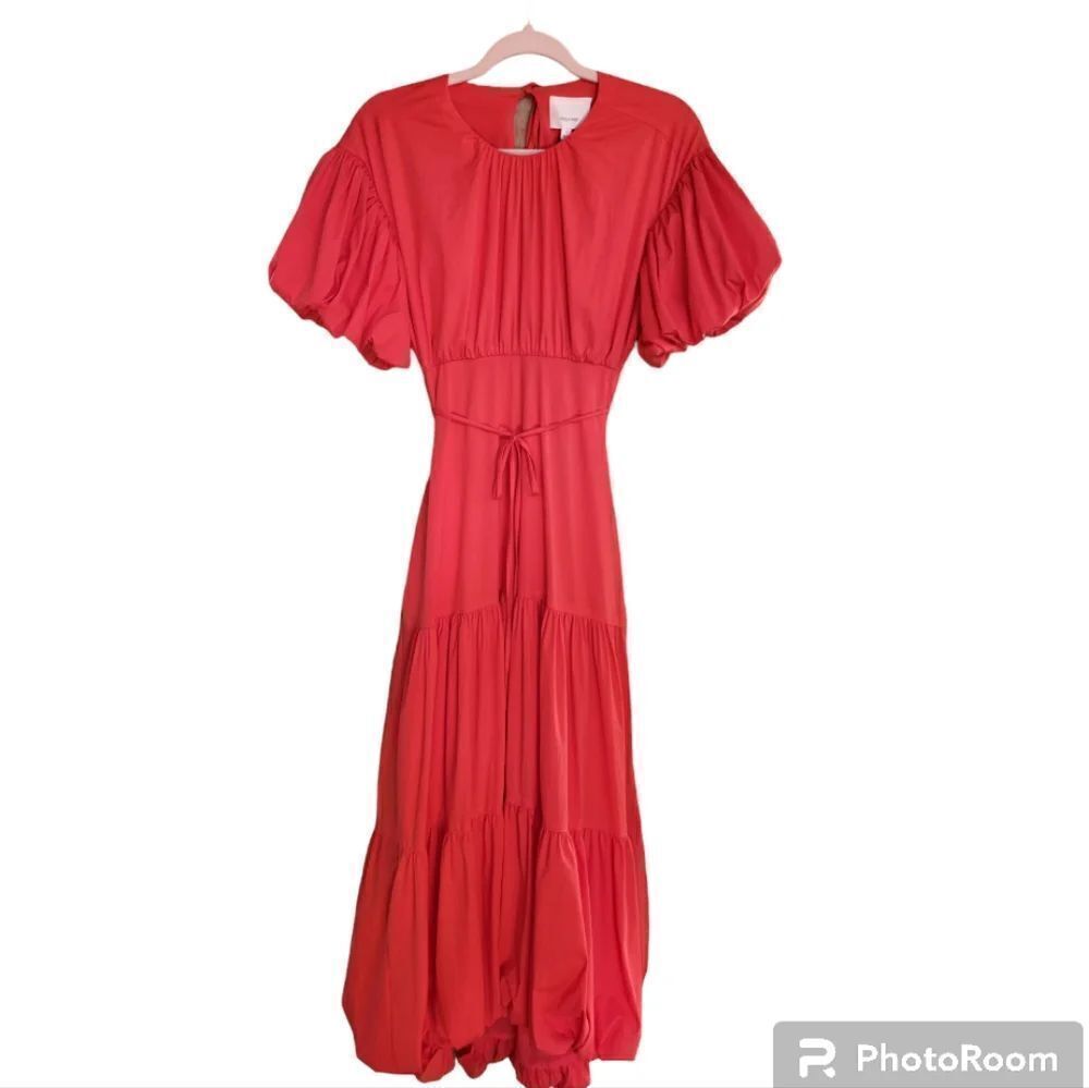 Cinq a sept Orange Maxi Dress 2 NWT